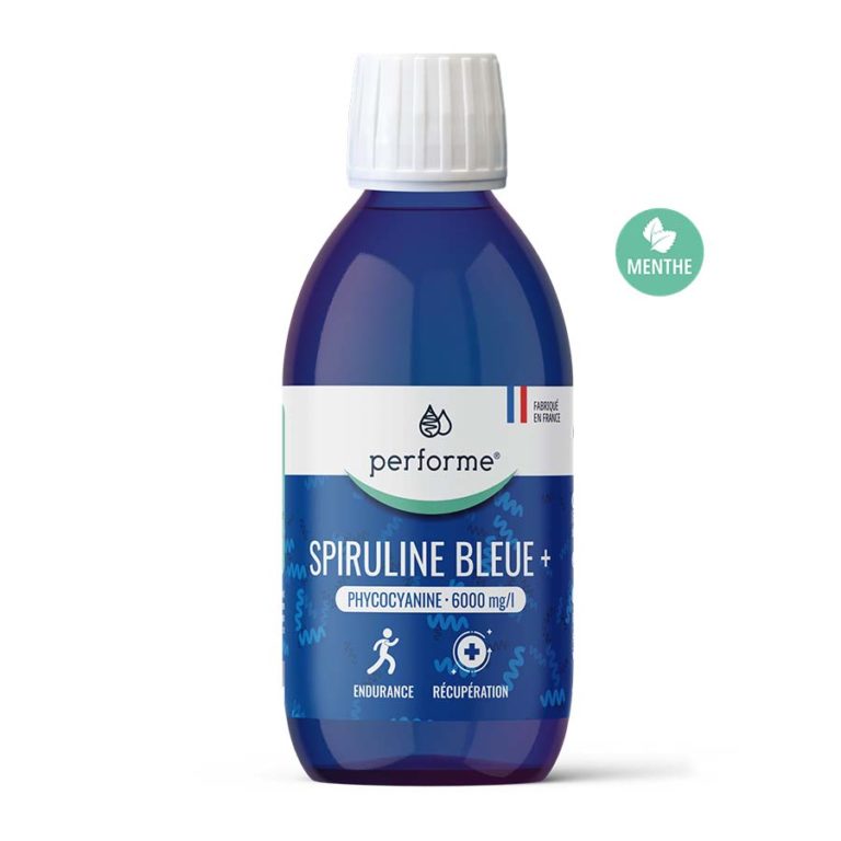 Spiruline bleue concentrée phycocyanine menthe